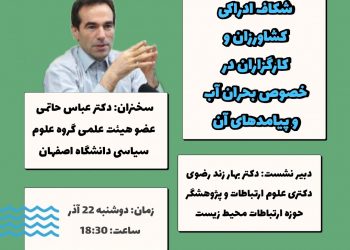 وبینار شکاف ادراکی کشاورزان و کارگزاران در خصوص بحران آب و پیامدهای آن