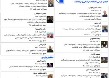 اعضای جدید هیات مدیره و بازرسان انجمن ایرانی مطالعات فرهنگی و ارتباطات انتخاب شدند