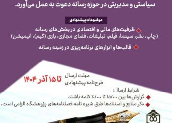 فراخوان دریافت گزارش‌های سیاسی در حوزه رسانه